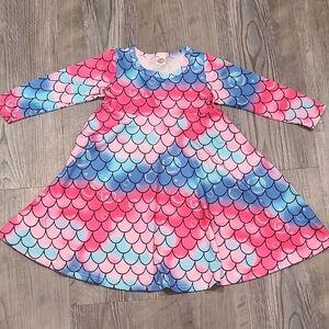 Colorful Mermaid Scale Dress Size 3-4